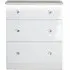 Lumiere 3 Drawer Deep Chest - White Gloss