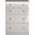 Lumiere 4 Drawer Deep Chest - Cashmere Gloss