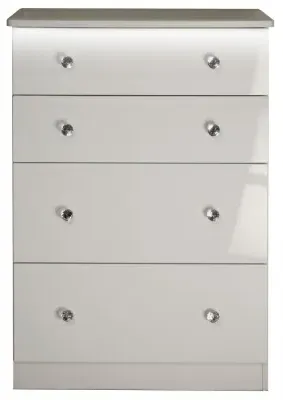 Lumiere 4 Drawer Deep Chest - Cashmere Gloss image