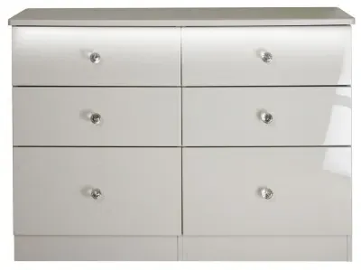 Lumiere 6 Drawer Midi Chest - Cashmere Gloss image
