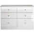Lumiere 6 Drawer Midi Chest - White Gloss