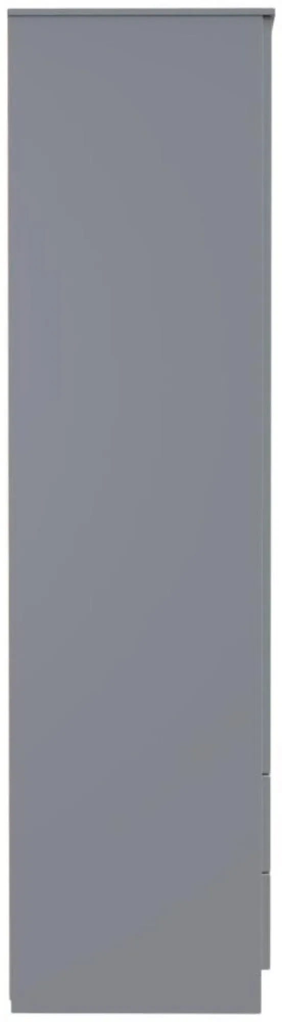 Milan 2 Door 2 Drawer Double Wardrobe - Grey