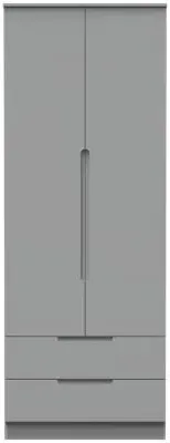 Milan 2 Door 2 Drawer Double Wardrobe - Grey image