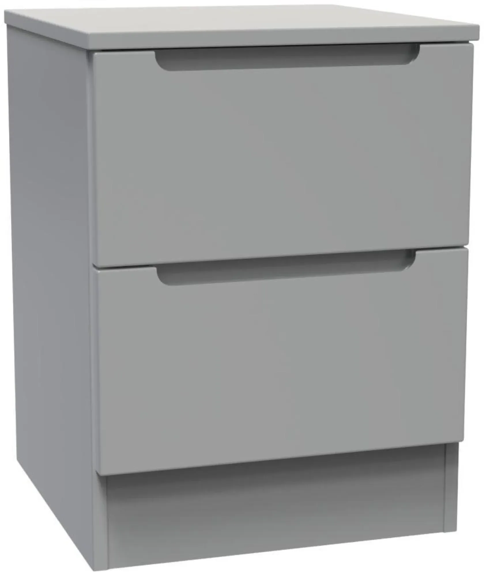 Milan 2 Drawer Bedside Cabinet - Dusk Grey