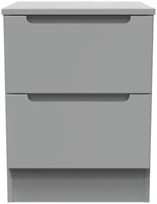 Milan 2 Drawer Bedside Cabinet - Dusk Grey image
