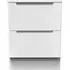 Milan 2 Drawer Bedside Cabinet - White Gloss