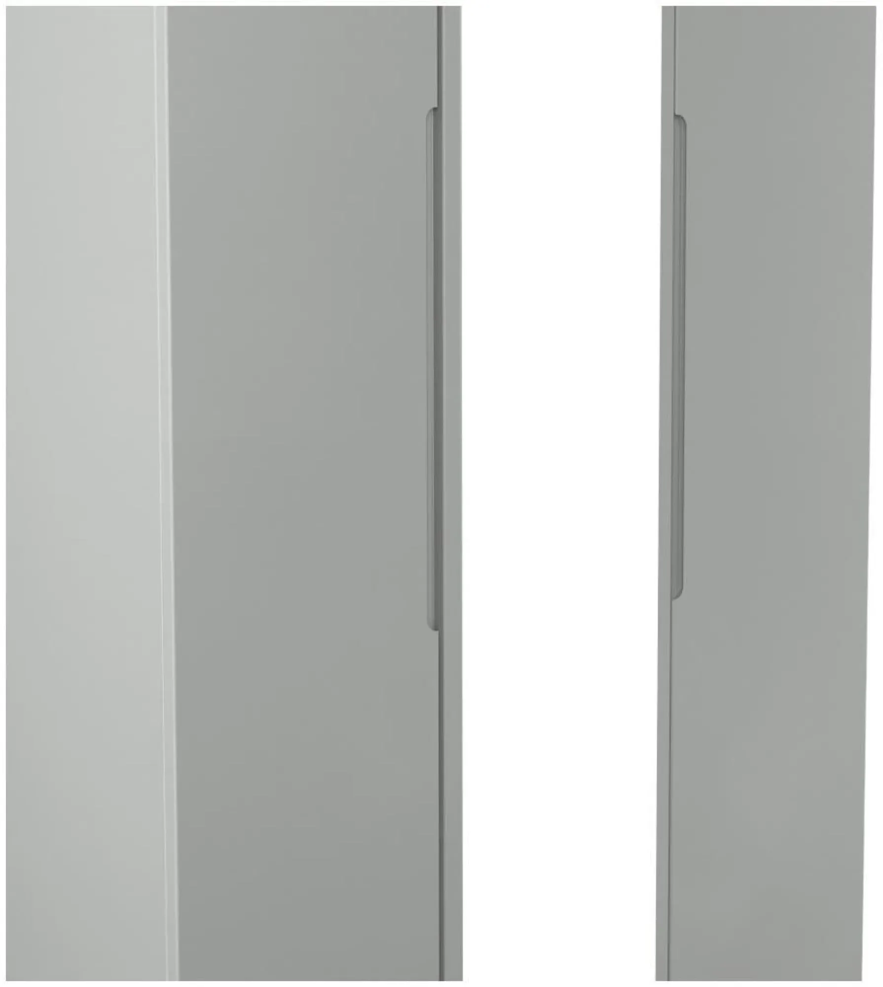 Milan 3 Door Tall Triple Wardrobe with Mirror - Grey