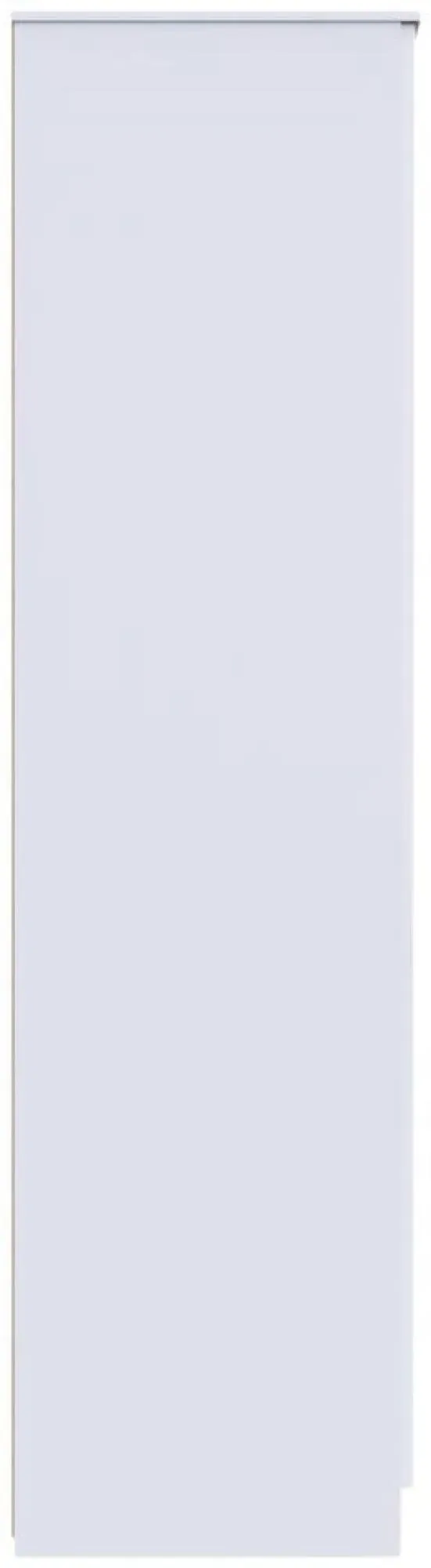 Milan 3 Door Tall Wardrobe with Mirror and Drawers - White