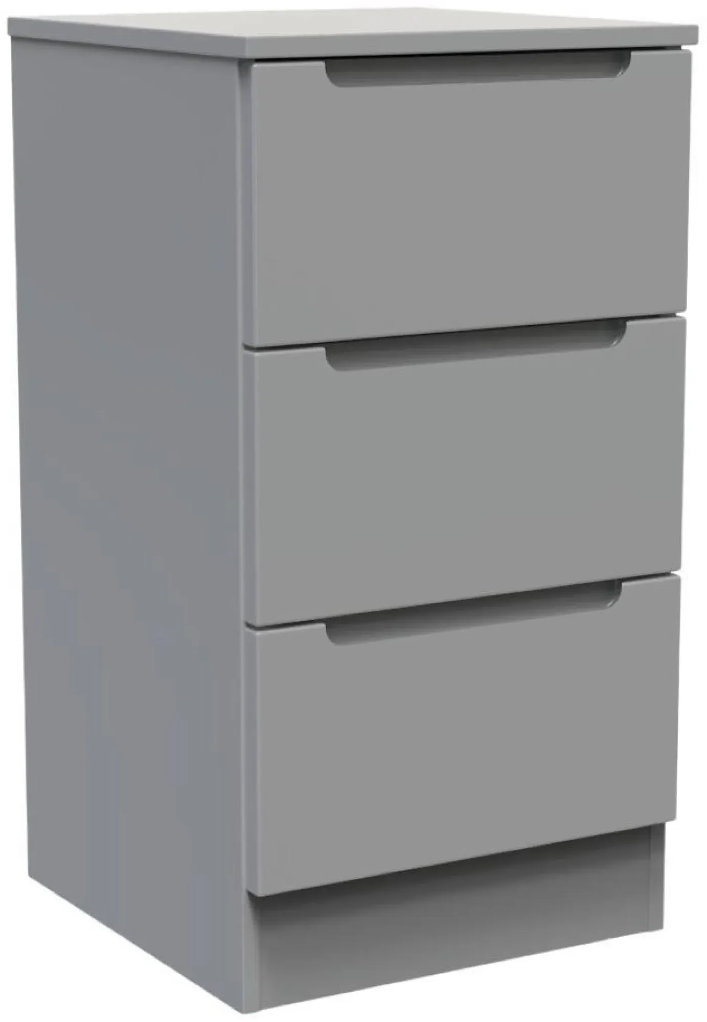 Milan 3 Drawer Bedside Cabinet - Dusk Grey