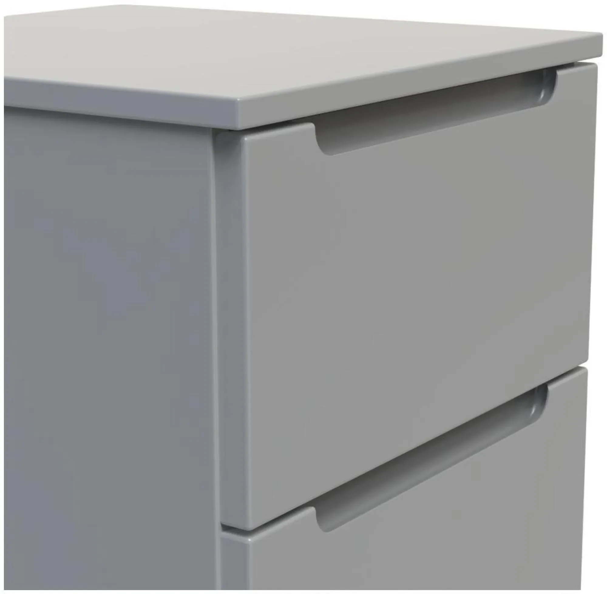 Milan 3 Drawer Bedside Cabinet - Dusk Grey
