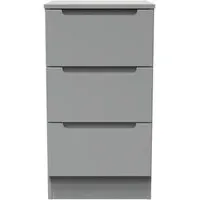 Milan 3 Drawer Bedside Cabinet - Dusk Grey