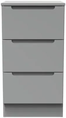 Milan 3 Drawer Bedside Cabinet - Dusk Grey image