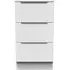 Milan 3 Drawer Bedside Cabinet - White Gloss