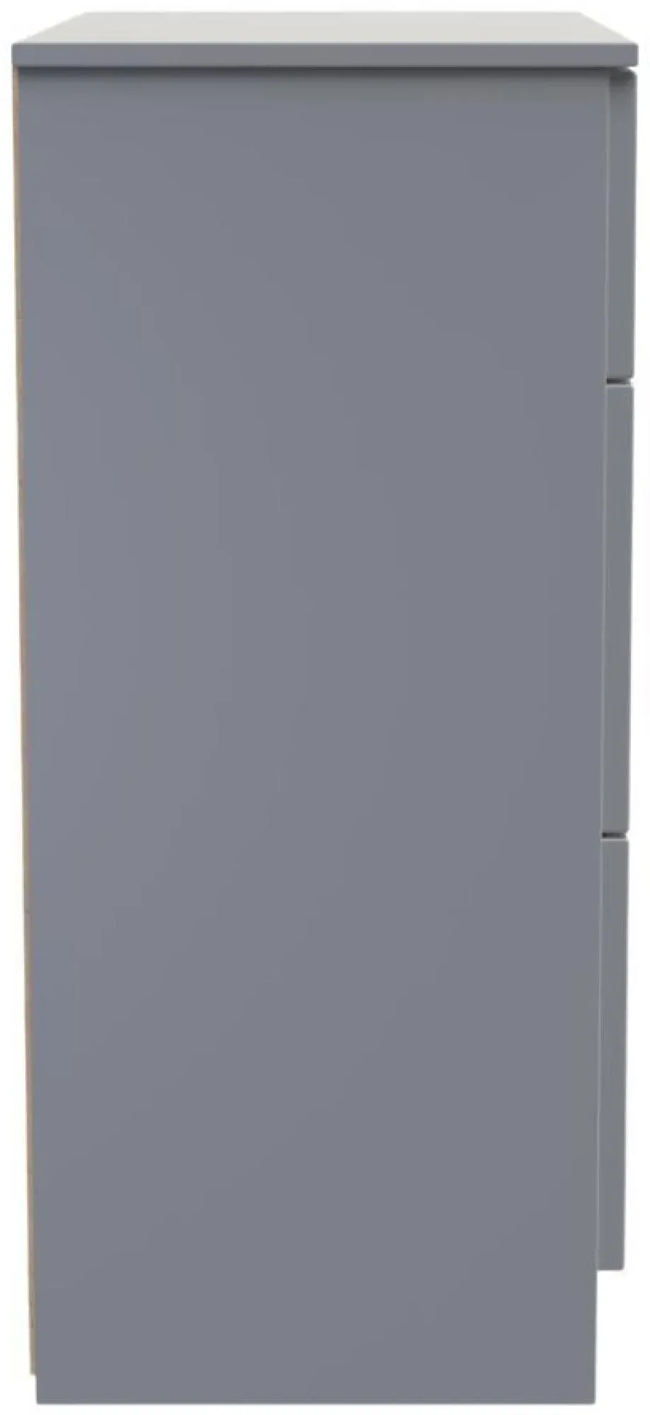 Milan 3 Drawer Deep Chest - Grey