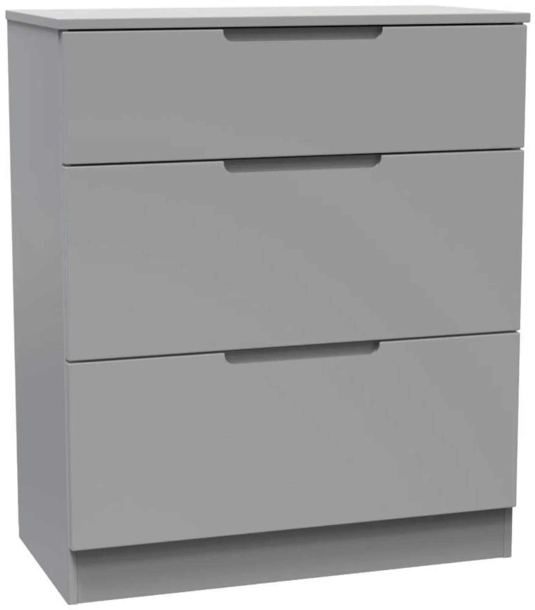 Milan 3 Drawer Deep Chest - Grey