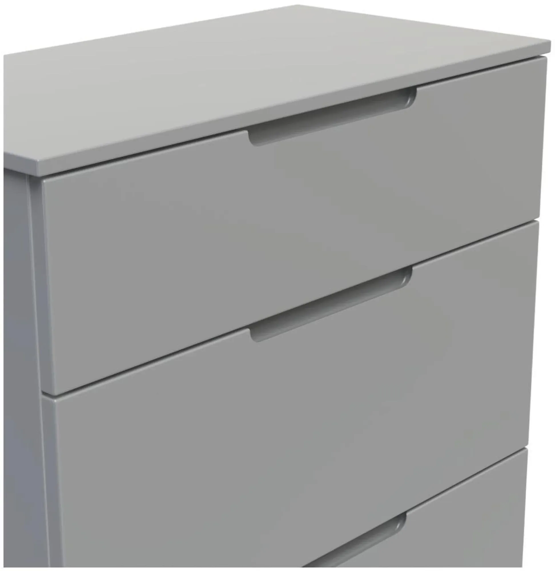 Milan 3 Drawer Deep Chest - Grey