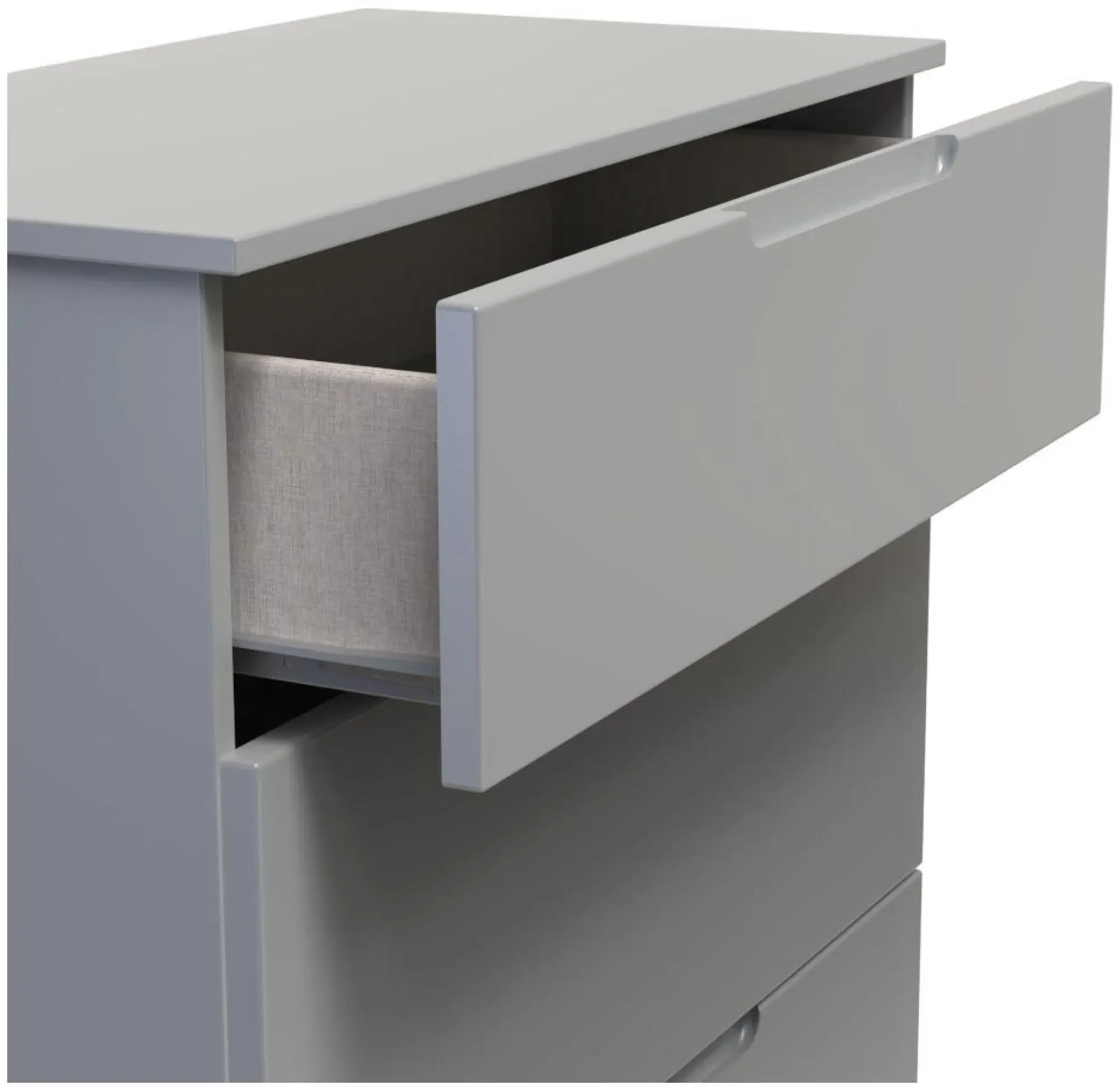 Milan 3 Drawer Deep Chest - Grey