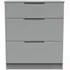 Milan 3 Drawer Deep Chest - Grey
