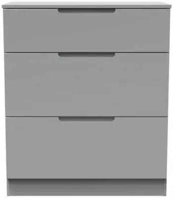 Milan 3 Drawer Deep Chest - Grey image