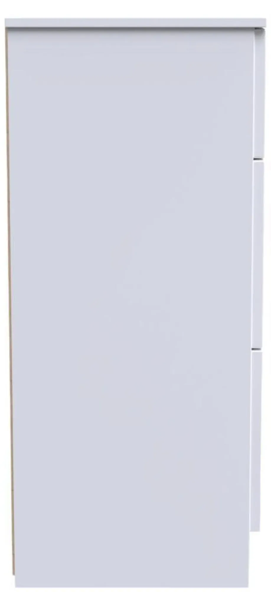 Milan 3 Drawer Deep Chest - White Gloss