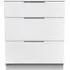 Milan 3 Drawer Deep Chest - White Gloss