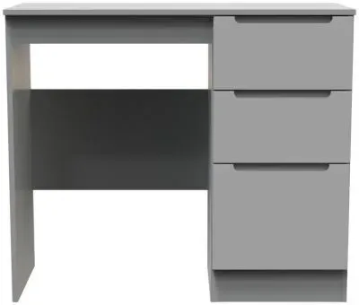 Milan 3 Drawer Single Dressing Table - Dusk Grey