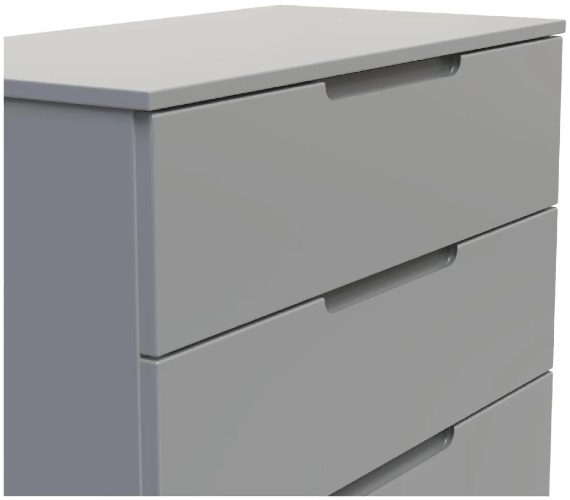 Milan 3 Drawer Small Chest - Dusk Grey