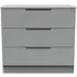 Milan 3 Drawer Small Chest - Dusk Grey