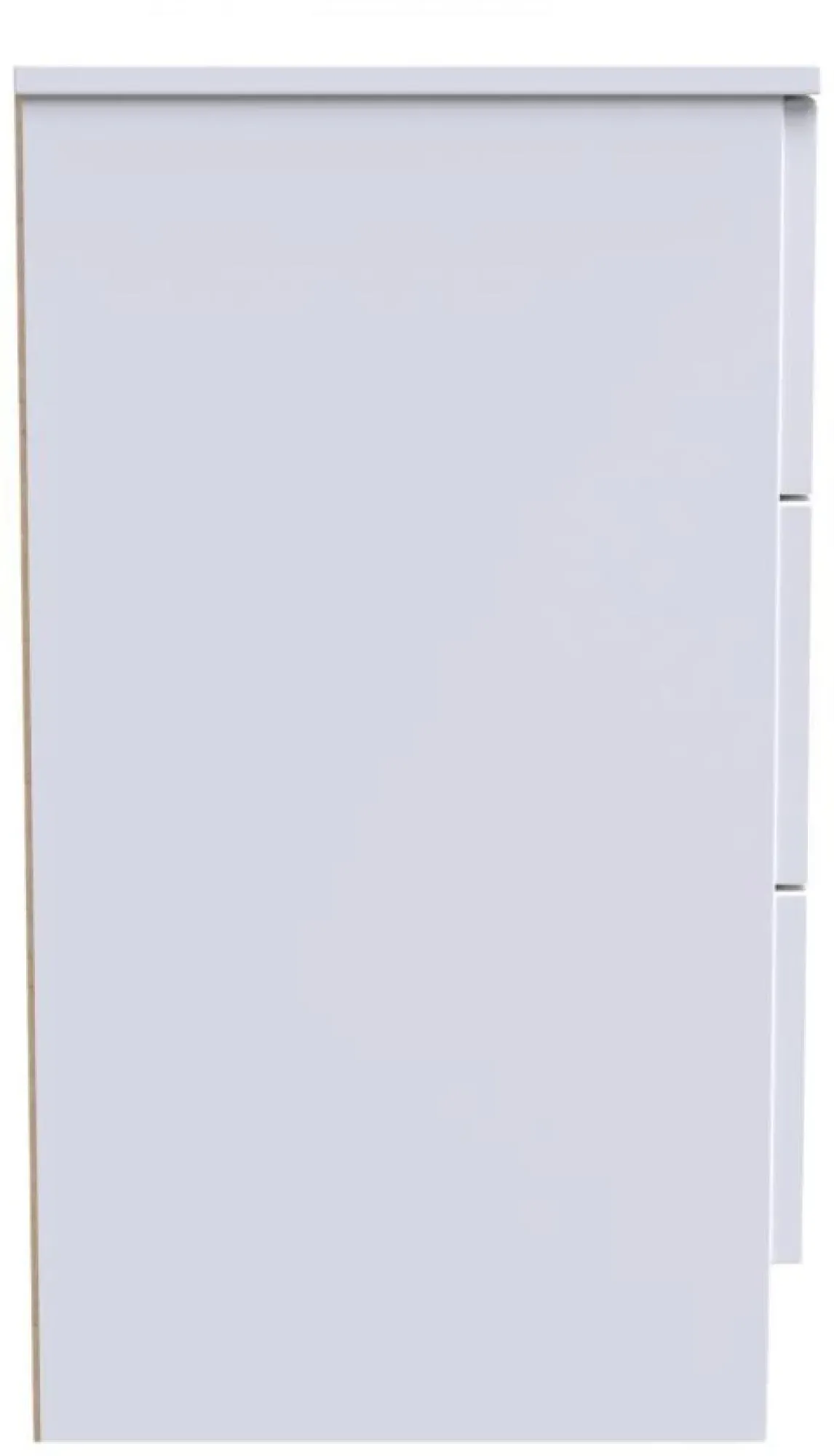 Milan 3 Drawer Small Chest - White Gloss