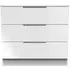 Milan 3 Drawer Small Chest - White Gloss