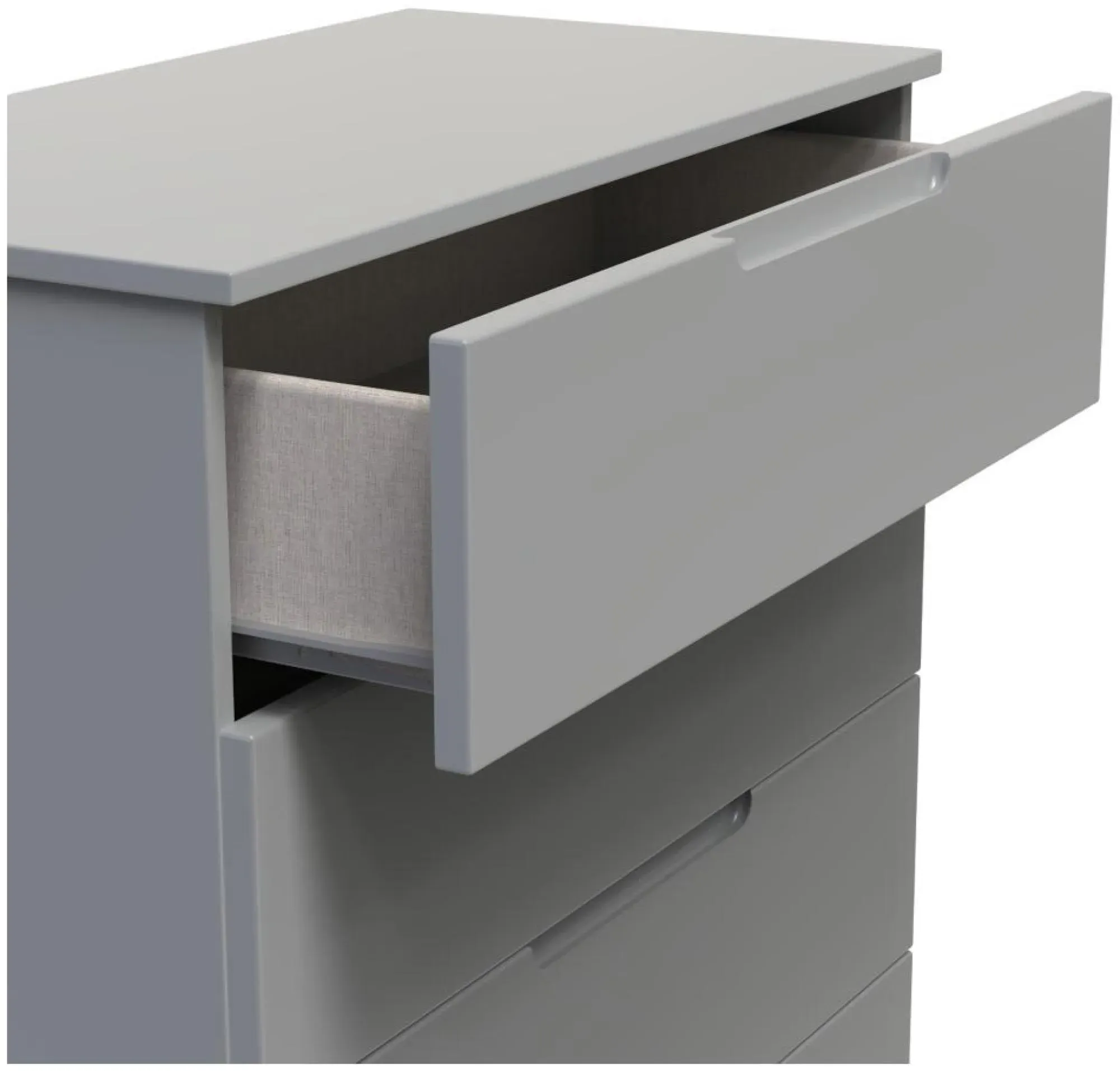 Milan 4 Drawer Chest - Dusk Grey