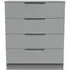 Milan 4 Drawer Chest - Dusk Grey