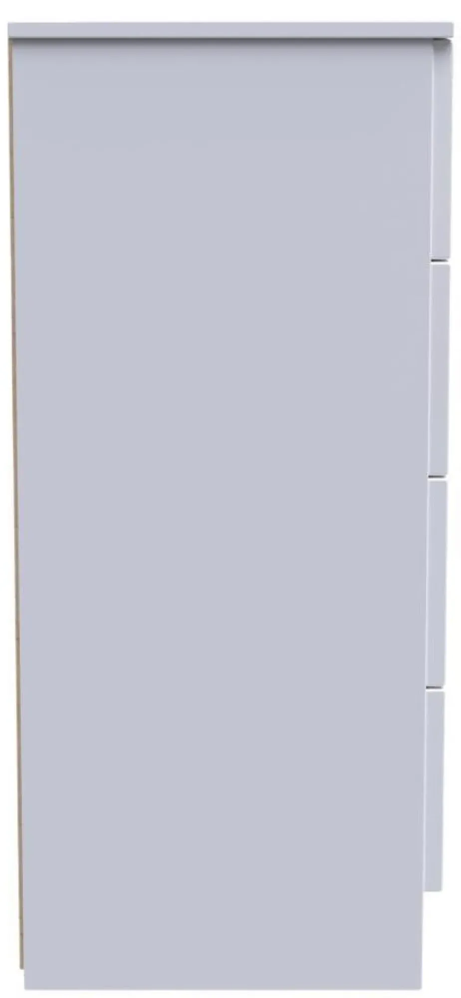 Milan 4 Drawer Chest - White Gloss