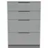 Milan 4 Drawer Deep Chest - Dusk Grey