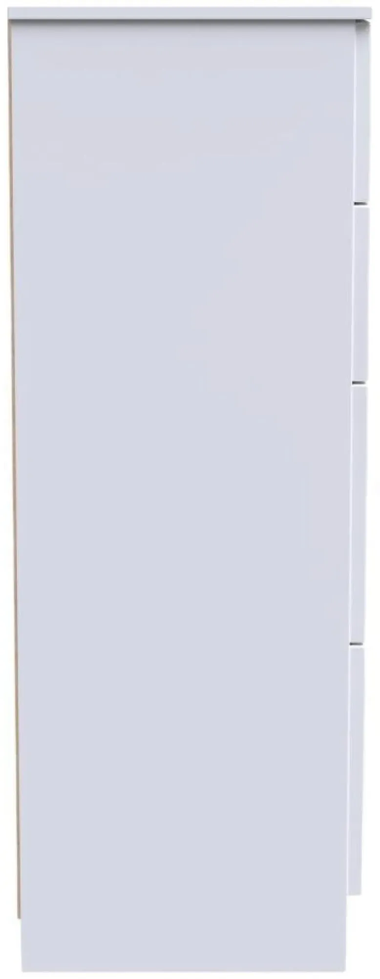 Milan 4 Drawer Deep Chest - White Gloss