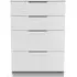 Milan 4 Drawer Deep Chest - White Gloss