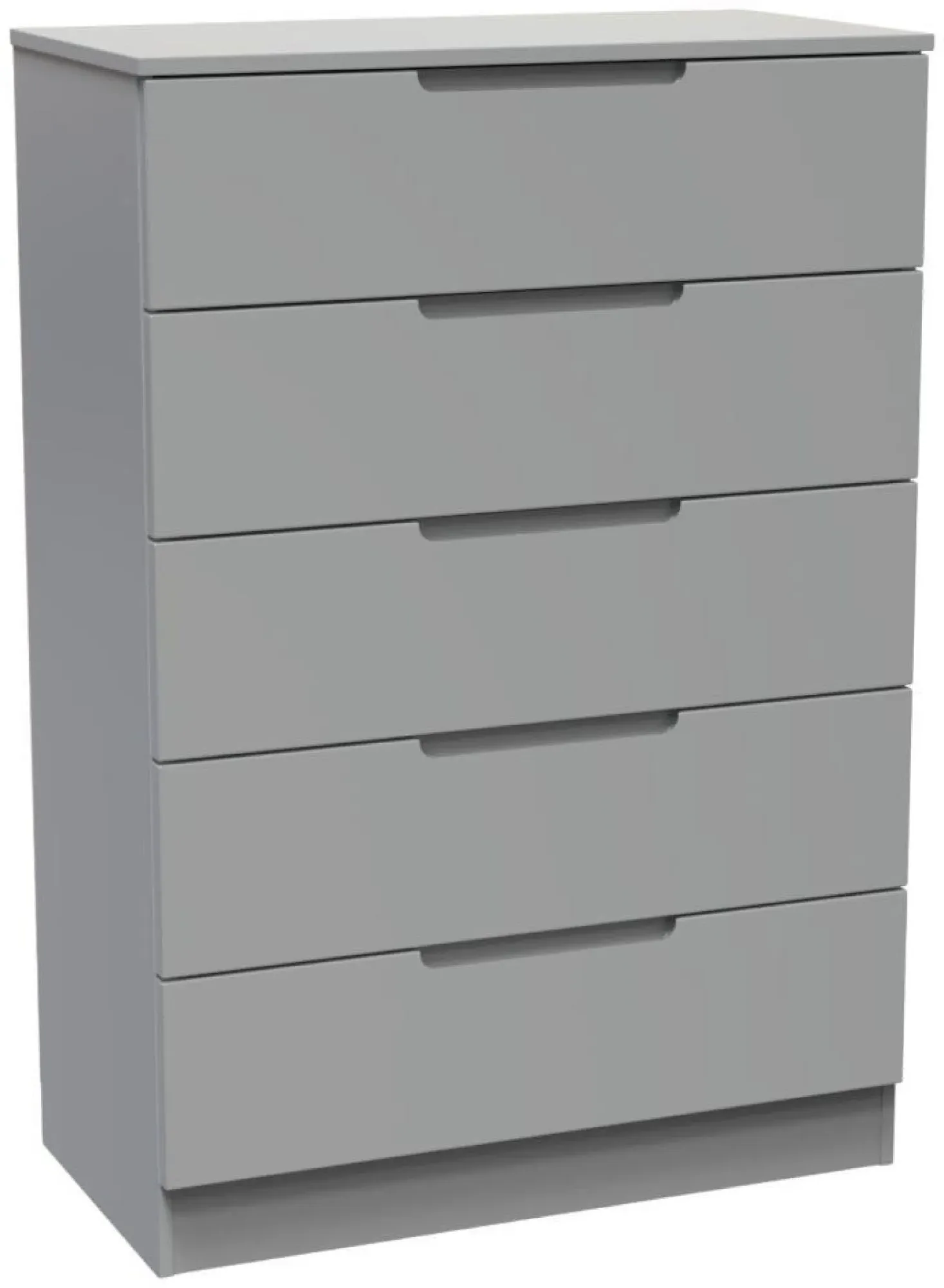 Milan 5 Drawer Chest - Grey
