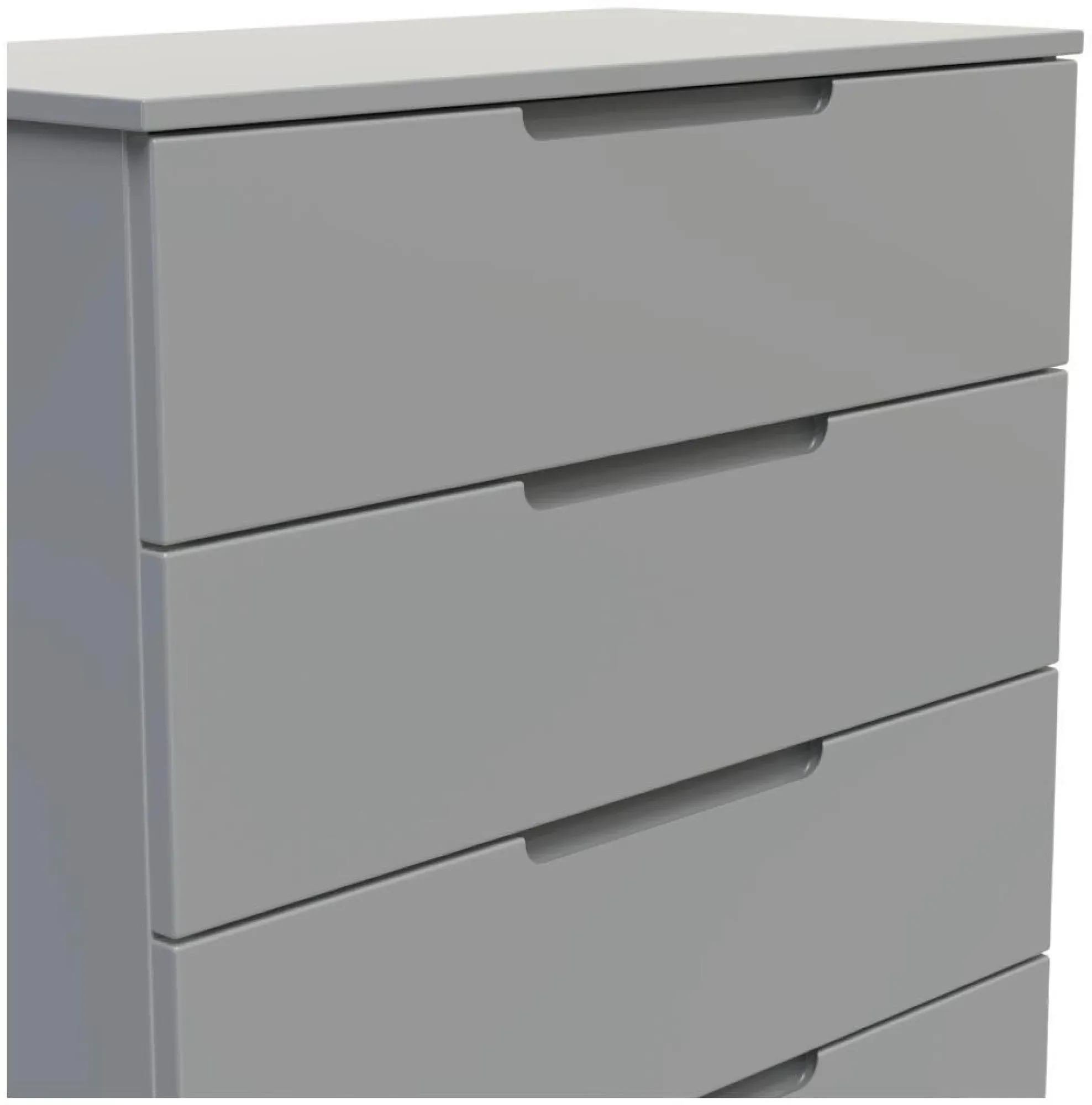 Milan 5 Drawer Chest - Grey