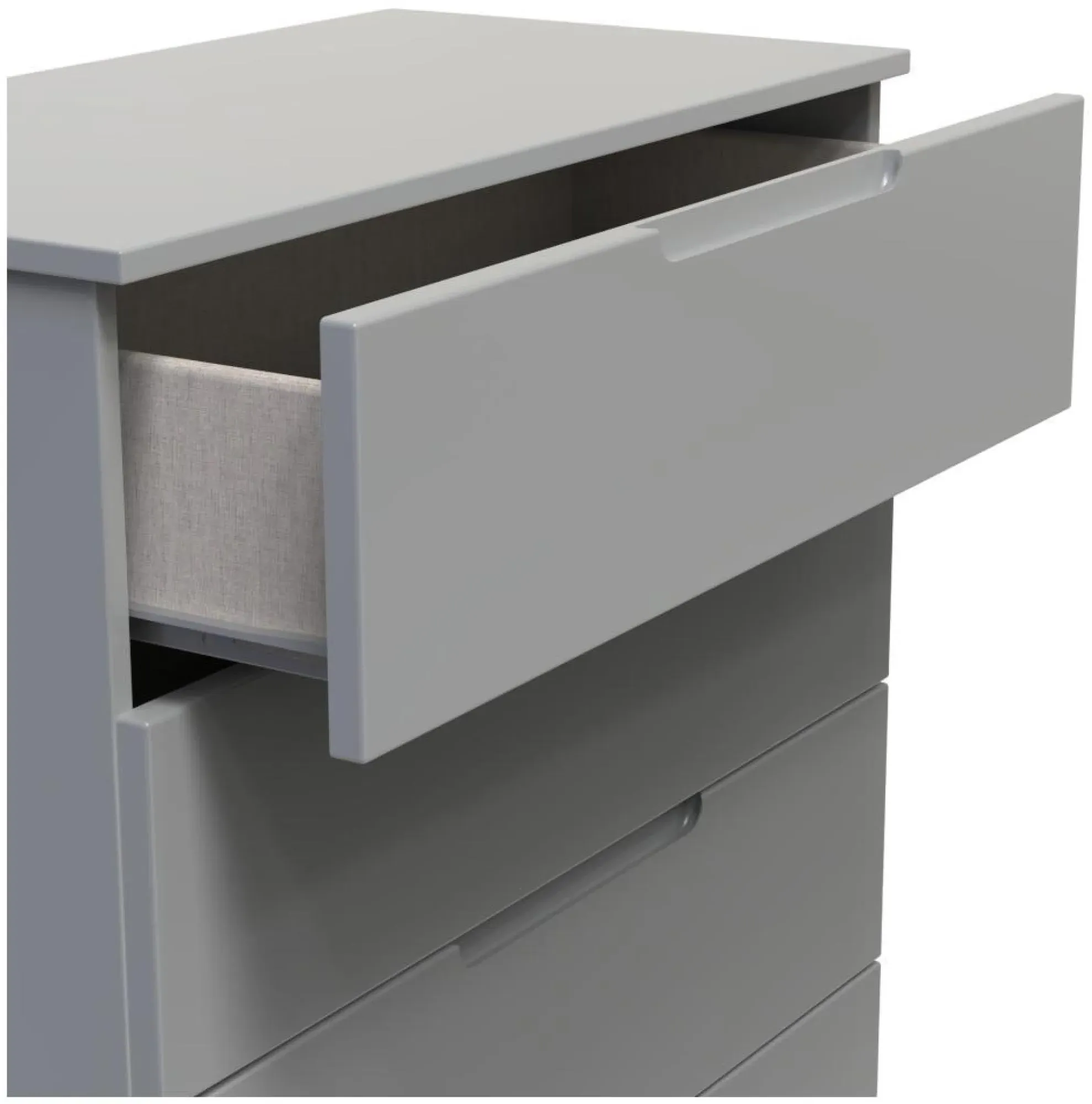 Milan 5 Drawer Chest - Grey
