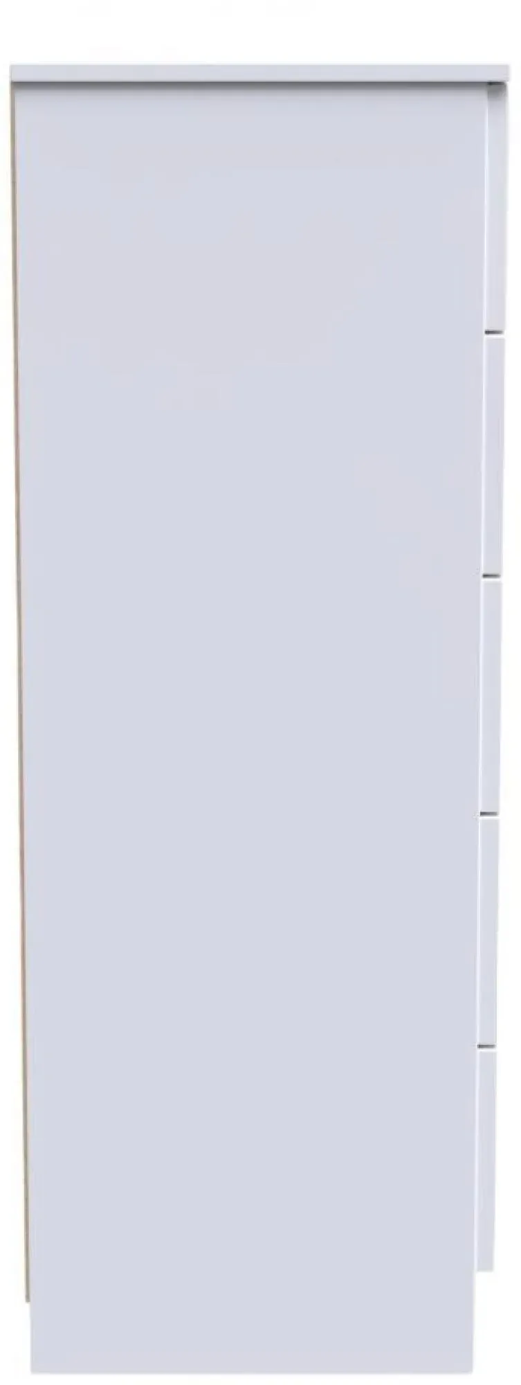 Milan 5 Drawer Chest - White Gloss