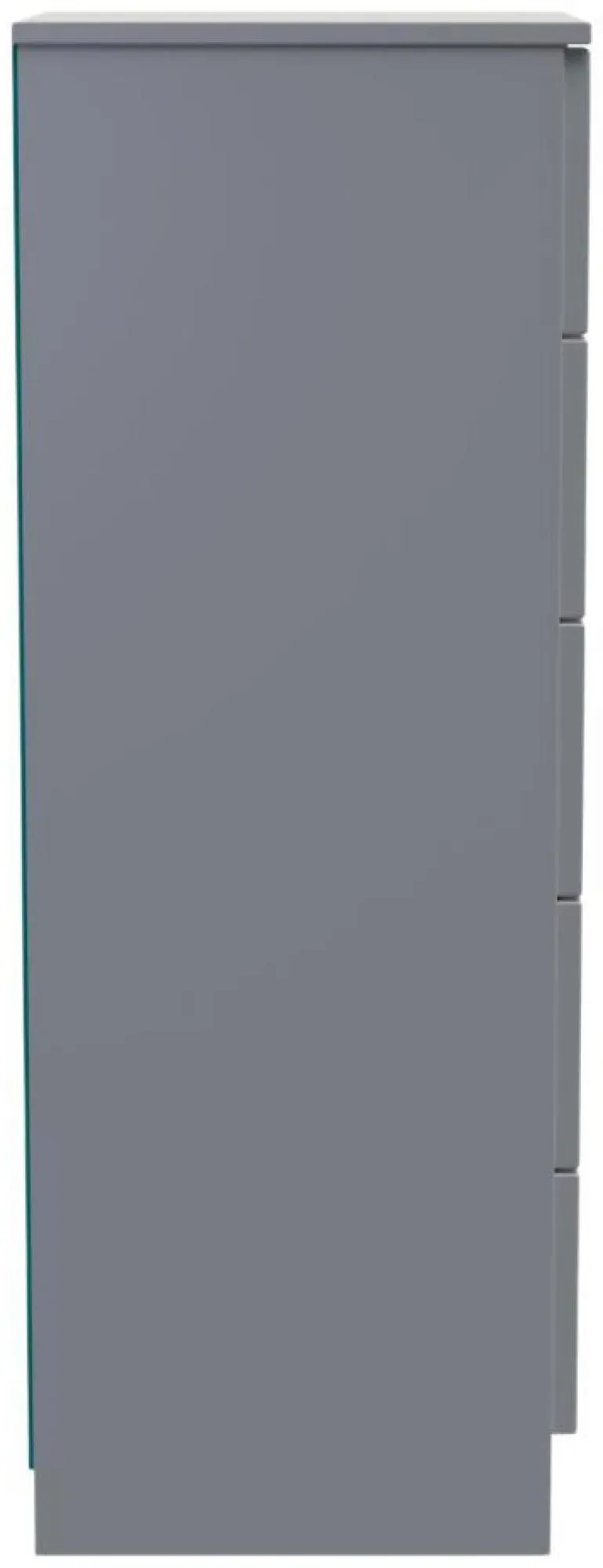 Milan 5 Drawer Narrow Chest - Dusk Grey