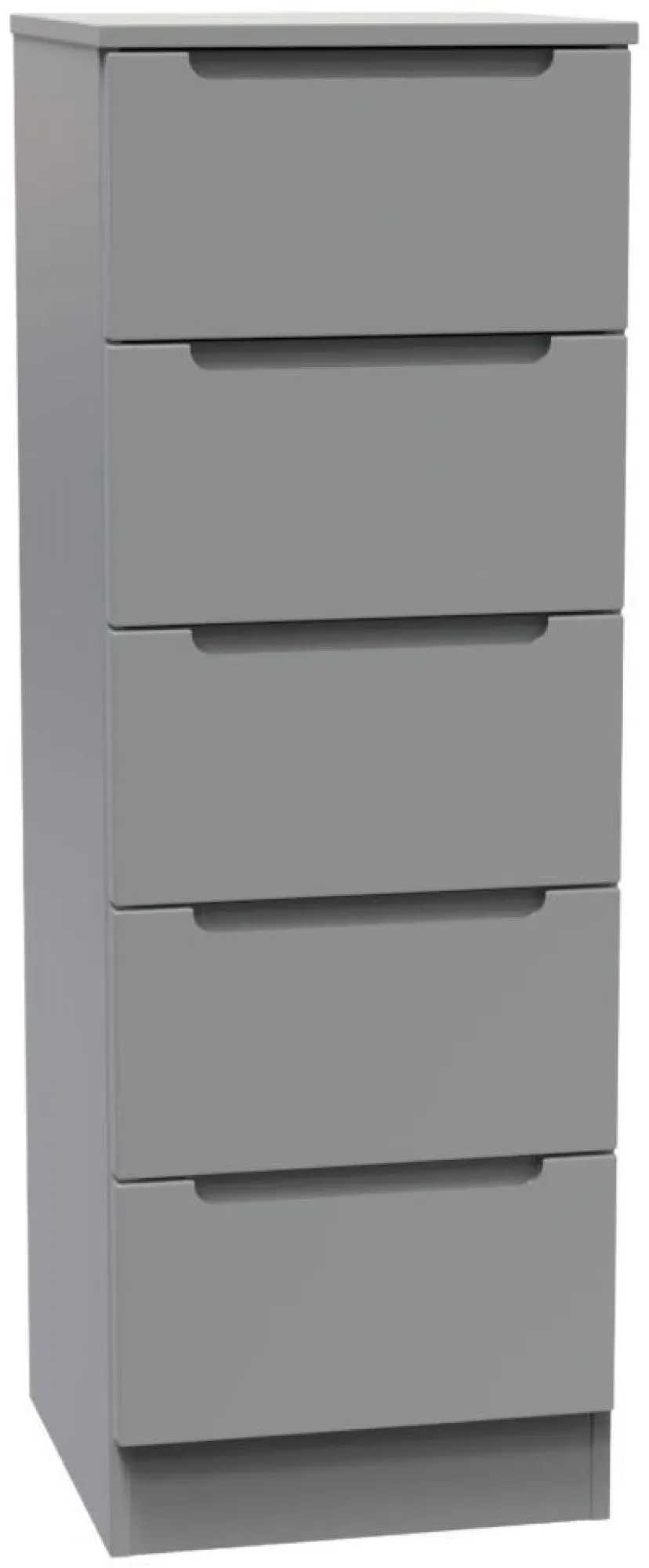 Milan 5 Drawer Narrow Chest - Dusk Grey