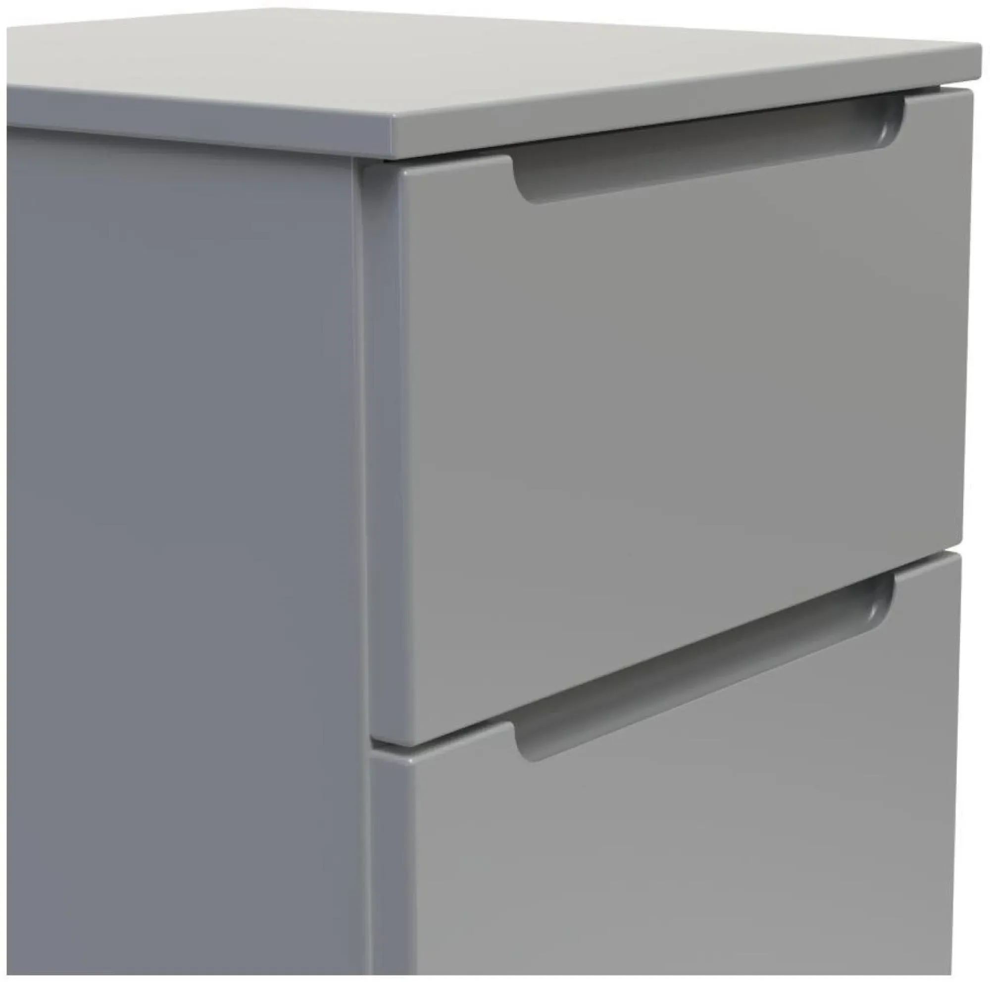 Milan 5 Drawer Narrow Chest - Dusk Grey