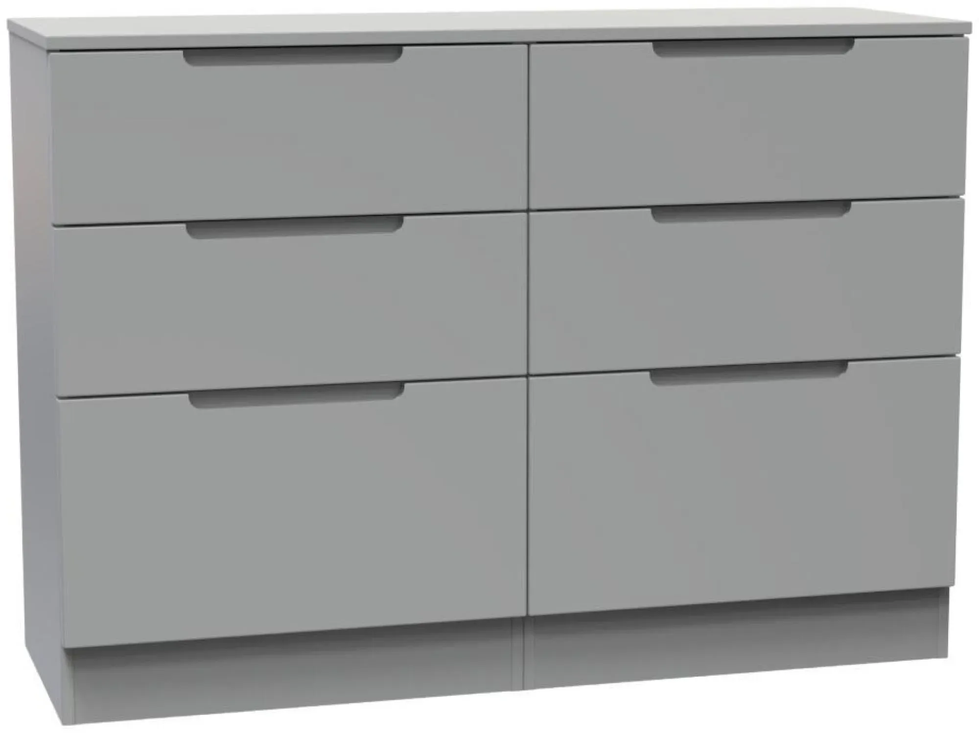 Milan 6 Drawer Midi Chest - Dusk Grey