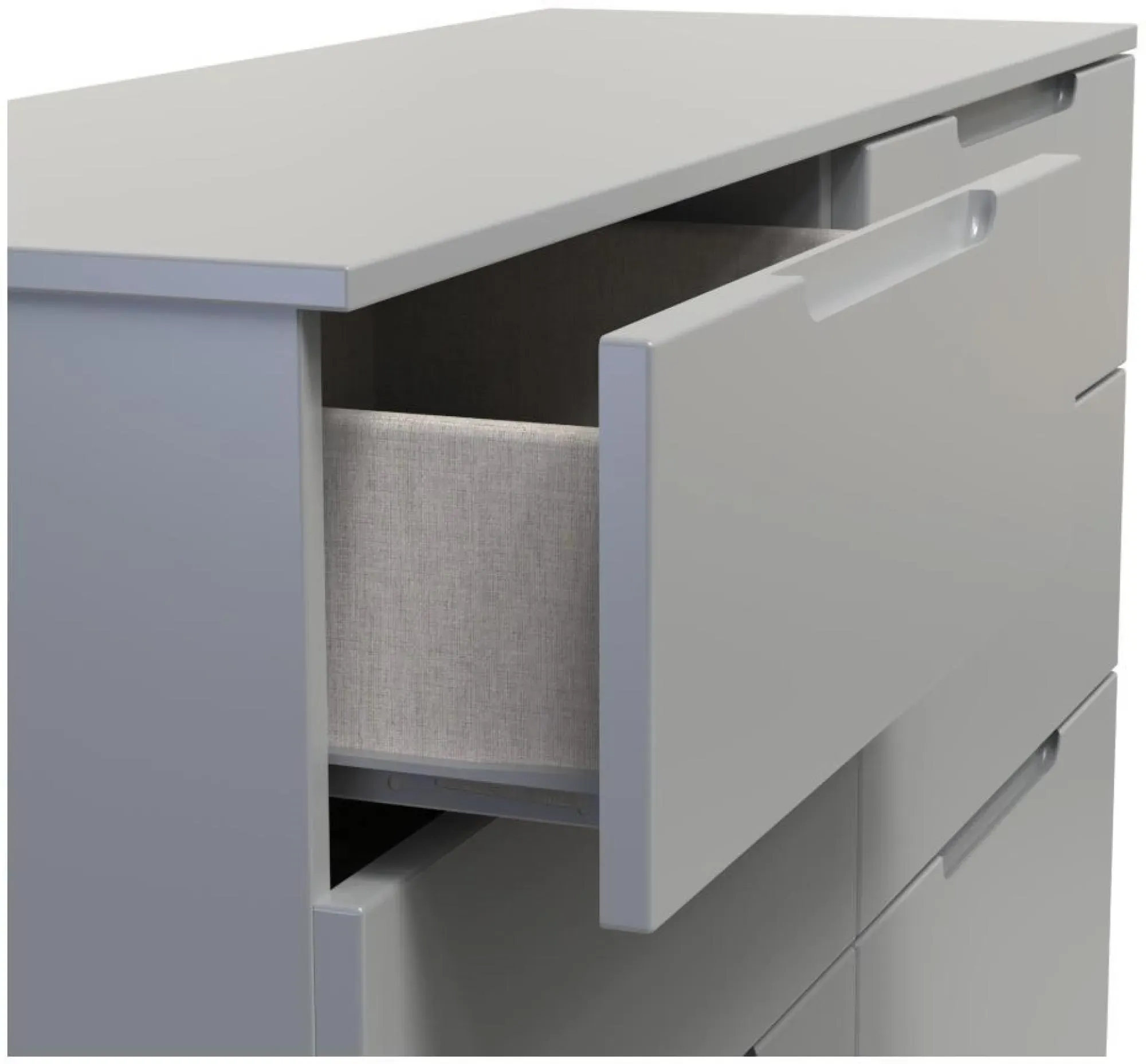 Milan 6 Drawer Midi Chest - Dusk Grey