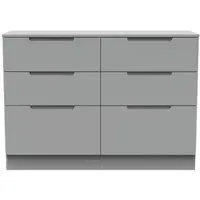 Milan 6 Drawer Midi Chest - Dusk Grey