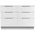 Milan 6 Drawer Midi Chest - White Gloss