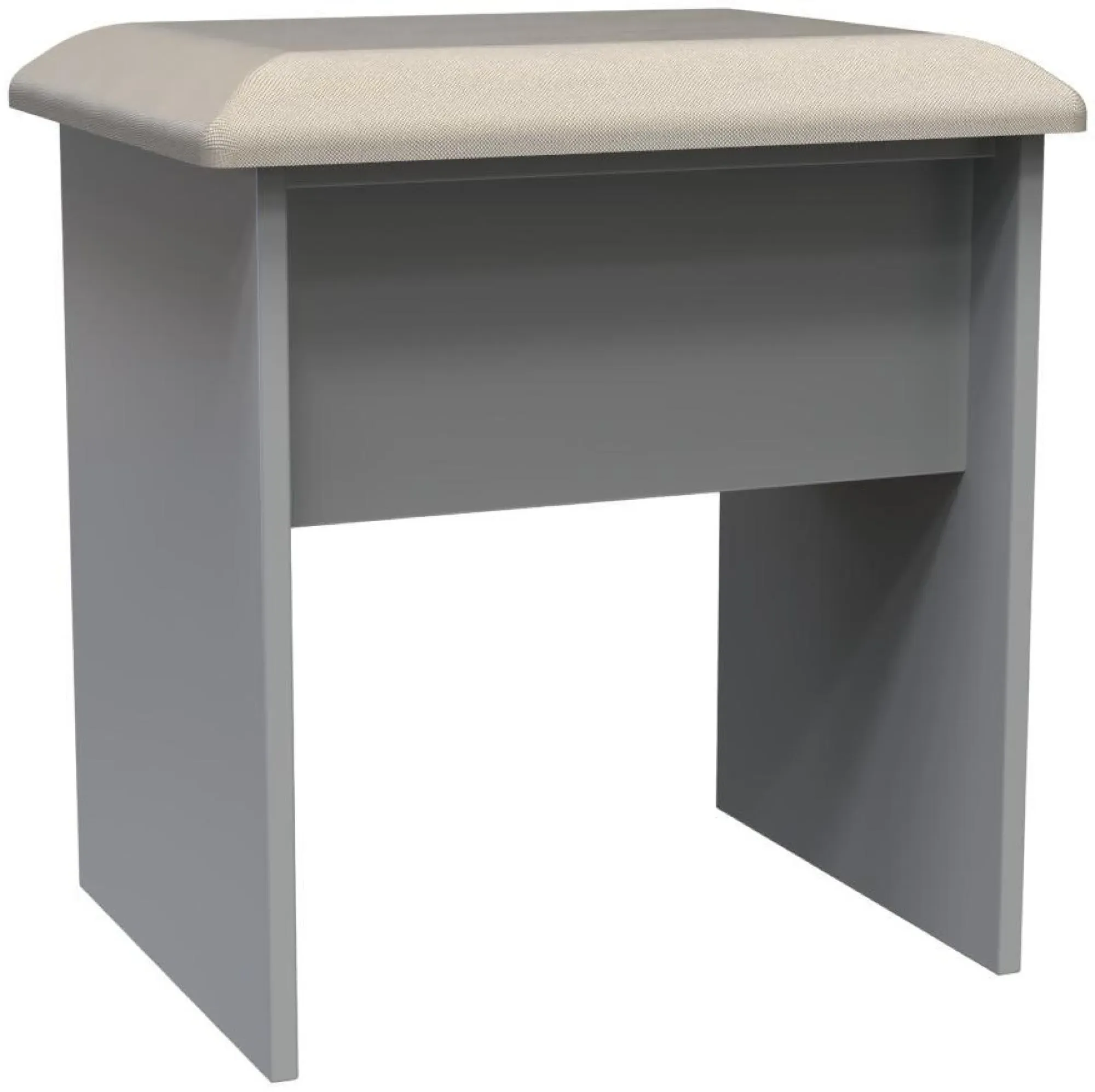 Milan Padded Dressing Stool - Dusk Grey