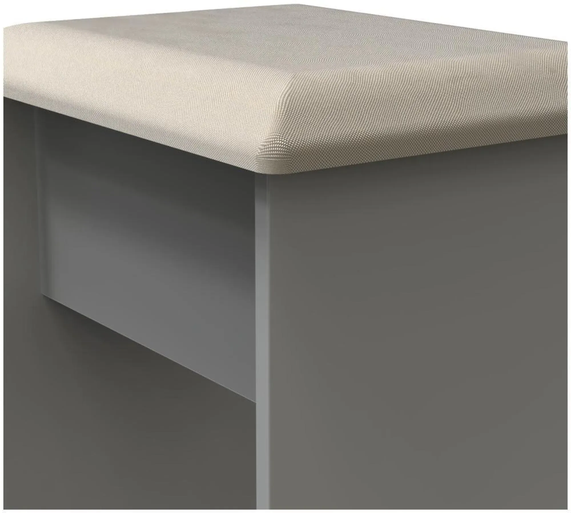 Milan Padded Dressing Stool - Dusk Grey