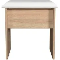 Milan Padded Dressing Stool - Oak Effect